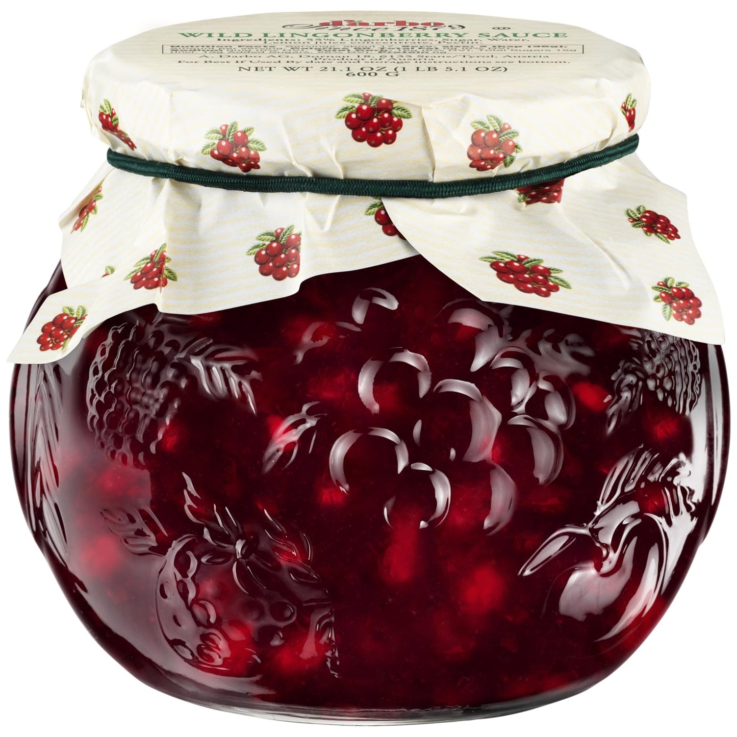 D'arbo Wild Lingonberry Sauce - Premium Fruit Spread, 21.1 oz Jars (600g) - Authentic Austrian Recipe, Ideal for Meats, Cheeses & Desserts | Pack of 3