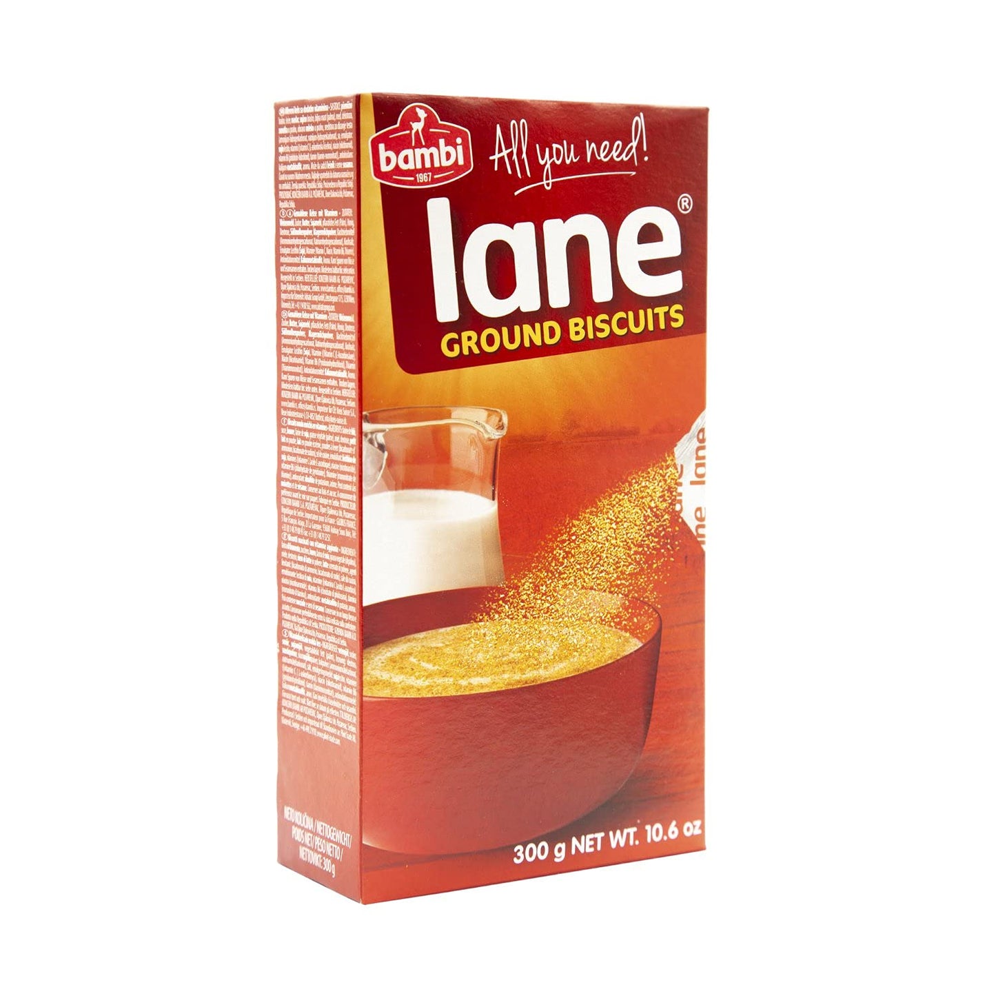 Bambi Lane Ground Biscuits - Each package 10.6 oz. (300gr) (Lane 2 PACK)