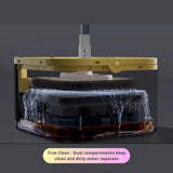 Spin Mop and Bucket System PRO w/Detachable Inner Bucket, Separates Clean and Dirty Water, Self Standing, Foldable Square Mop Head, Triple Jet Stream
