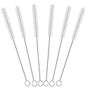 CIDYAUST Straw Brush Cleaner with 304 Stainless Steel Handle,Straw Cleaner Brush Extra Long 12 Inch,Extra Wide 12mm Straw Cleaning Brush for Baby