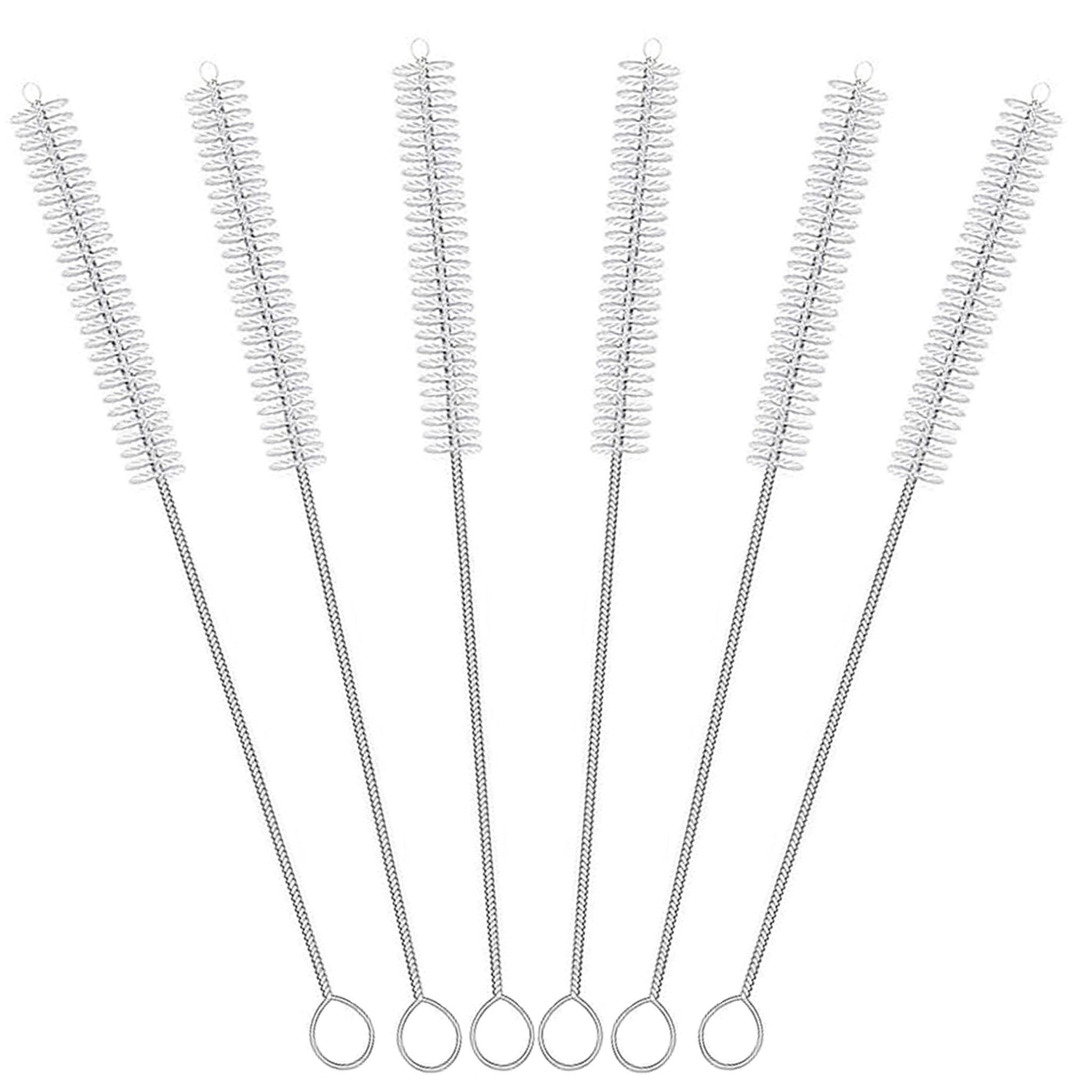 CIDYAUST Straw Brush Cleaner with 304 Stainless Steel Handle,Straw Cleaner Brush Extra Long 12 Inch,Extra Wide 12mm Straw Cleaning Brush for Baby