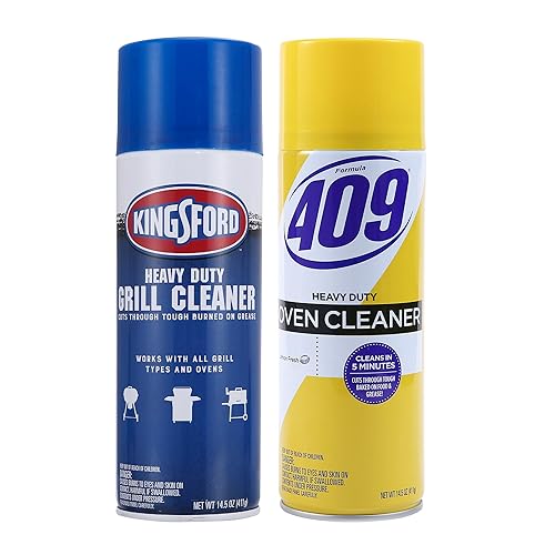 Kingsford Grill Cleaner & Formula 409 Oven Cleaner in Lemon Fresh Scent, Heavy Duty BBQ Grill Degreaser and Oven Cleaning Spray, Removes Grease