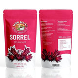 Angel Brand Sorrel leaves 1 Lbs Pouch - Discover Rich Flavor and Aroma of Healthful Delights with Hibiscus Flowers leaf, Crafting Flavorful