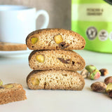 Tutti Gourmet Gluten Free Pistachio & Cranberry Biscotti, 9.9 oz (283g) Resealable Cookie Bag - Vegan and Halal Snacks