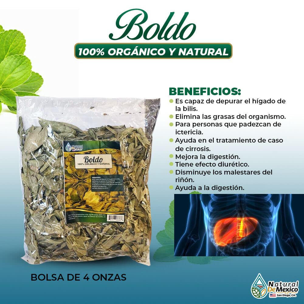 Hojas de Boldo Herbal Tea 4 oz-113g. Boldus Leaves Digestive and Liver Premium