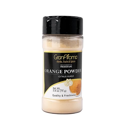 GranAroma Orange Powder, Zesty Citrus Flavor, Use in Desserts, Smoothies, and Marinades (2.8 Ounce)