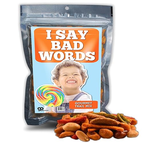 I Say Bad Words Gourmet Trail Mix Blend Spicy Food Gift for Potty Mouths Funny Gag Gift for Women and Men Adult Easter Basket Filler Teens Stocking