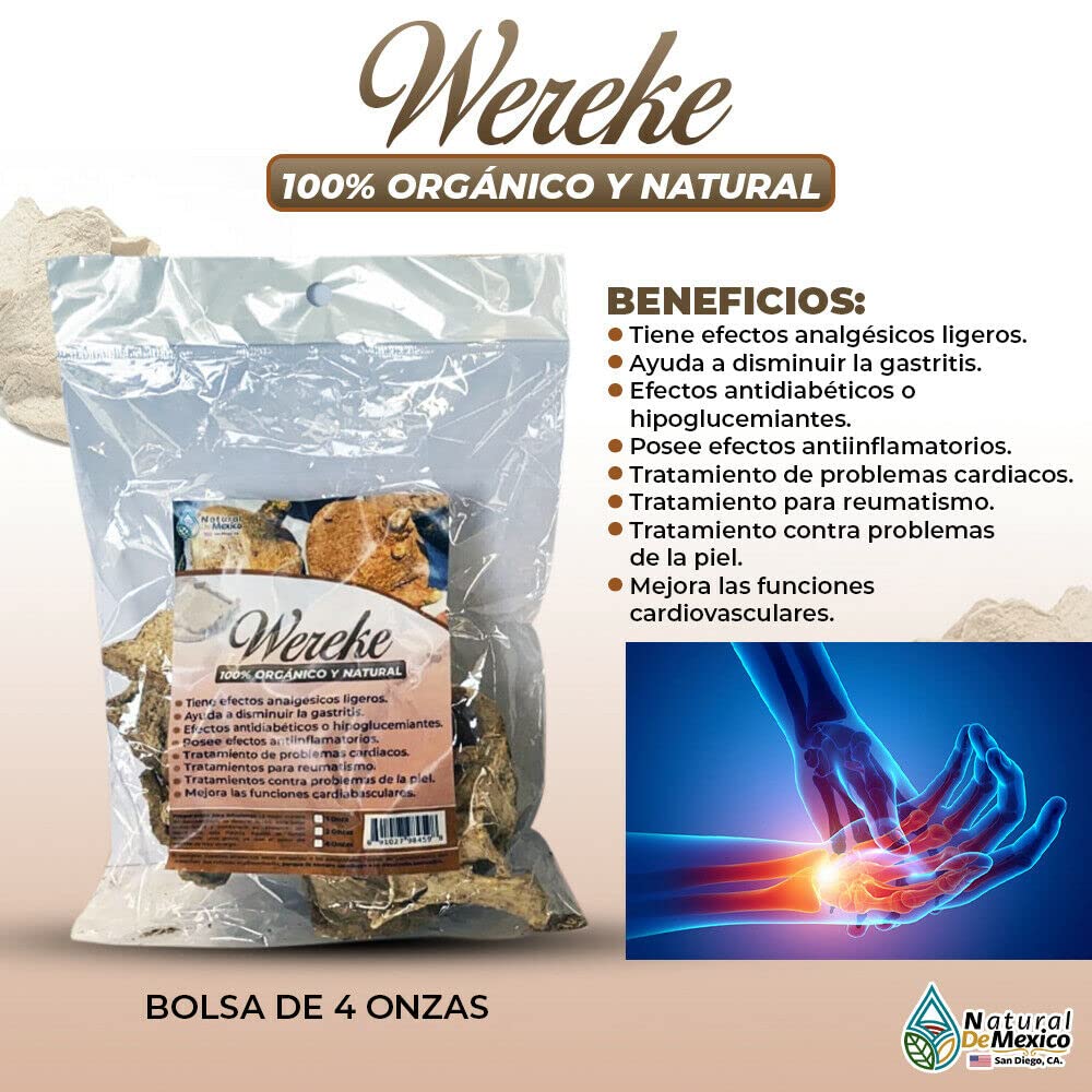 Wereke Huereque Hierba amarga Ayuda con el tratamiento del reumatismo 4 oz-113g.