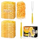 360° Duster Refills Kit for Swiffer Duster, 25 Pack & 1 Handle, Multi-Surface Dusters with 4X Cleaning Power. Efficient Duster Kit for Cleaning Pet