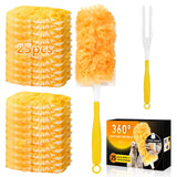 360° Duster Refills Kit for Swiffer Duster, 25 Pack & 1 Handle, Multi-Surface Dusters with 4X Cleaning Power. Efficient Duster Kit for Cleaning Pet