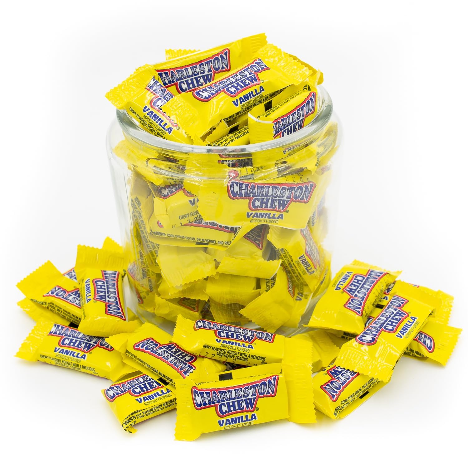 CHEW Candy 1 lb - Anti Melt Pack, Bulk Resealable Bag, Individually Wrapped (54 Pieces), Soft Vanilla Nougat, Gluten & Peanut Free