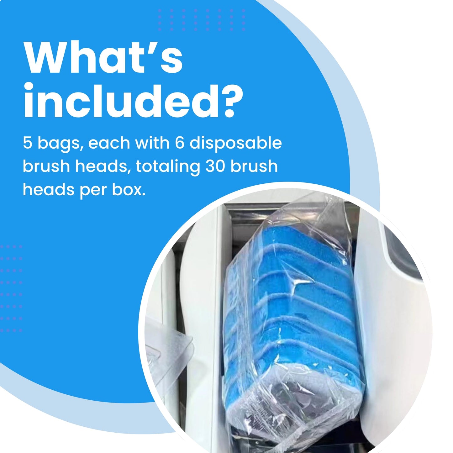 MIRACLEAN WizardFlush Toilet Brush Head Refill - Disposable Toilet Scrubber Refills - Removes Rust & Hard Water Stains - Toilet Bowl-Cleaner