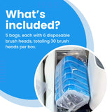 MIRACLEAN WizardFlush Toilet Brush Head Refill - Disposable Toilet Scrubber Refills - Removes Rust & Hard Water Stains - Toilet Bowl-Cleaner