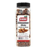 Badia Cinnamon Sticks 8 oz - Sweet and Warm Aromatic Whole Cinnamon Spice - Natural, Gluten Free, Kosher, and No MSG