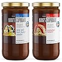KING'S CUPBOARD Caramel Sauce and Sea Salt Hot Fudge Combo Pack - 2 jar Dessert Sauce and Ice Cream Topping, Chocolate and Caramel Syrup, Perfect
