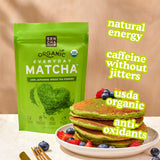 SEN CHA Naturals Organic Matcha Powder, Authentic Japanese Green Tea, Premium First & Second Harvest Culinary and Ceremonial Grade Matcha Powder