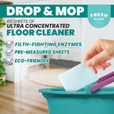 Uncle Todd's Ultra Concentrated Floor Cleaner For Mopping: 60 Natural, 100% Dissolvable Sheets for Mopping - Hardwood & Wood Floor Cleaner