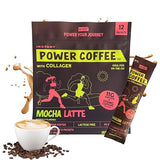 Projo* Power Coffee - Instant Coffee with 11g Protein - Grass-Fed Hydrolyzed Bovine Collagen & 175mg Caffeine - Mocha Latte Flavor - Organic - Energy