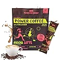 Projo* Power Coffee - Instant Coffee with 11g Protein - Grass-Fed Hydrolyzed Bovine Collagen & 175mg Caffeine - Mocha Latte Flavor - Organic - Energy
