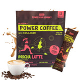 Projo* Power Coffee - Instant Coffee with 11g Protein - Grass-Fed Hydrolyzed Bovine Collagen & 175mg Caffeine - Mocha Latte Flavor - Organic - Energy