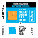 Fiber Gourmet Ranch Thinables Baked Cheese Crackers - Healthy Keto Crackers, Low Calorie High Fiber Snack, 6g Net Carbs, 70 Calories, 13g Fiber, 5g