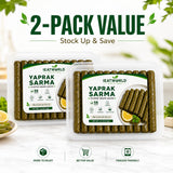 IEATWORLD Stuffed Dolma Collection - Ready to Cook Rice-Stuffed Vegetables, Mediterranean Style (2 Pack, Stuffed Grape Leaves)