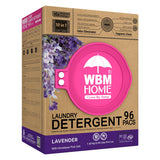 WBM 10-in-1 Laundry Pods with Softener & Scent Booster, 96 Count, High Efficiency (HE), Fabric Softener, Lavender Extracts, Stain Lifter