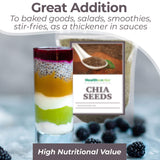 Healthworks Superfoods Raw Chia Seeds - 96 Oz / 6 Lbs - Premium & All-Natural - Contains Omega 3, Fiber & Protein - Great with Shakes, Smoothies