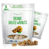 Organic Walnuts Unsalted 2 Pack (2LBS/16oz bags) Natural Shelled Walnut Halves & Pieces | Raw Organic Walnuts | Unsalted For Snacking, Baking, Topping