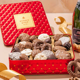Chinese New Year Chocolate Gift Tin - Gourmet Chocolate Assortment Gift Box, Red Candy Tin with Premium Milk & Dark Chocolates, Lunar New Year Gift