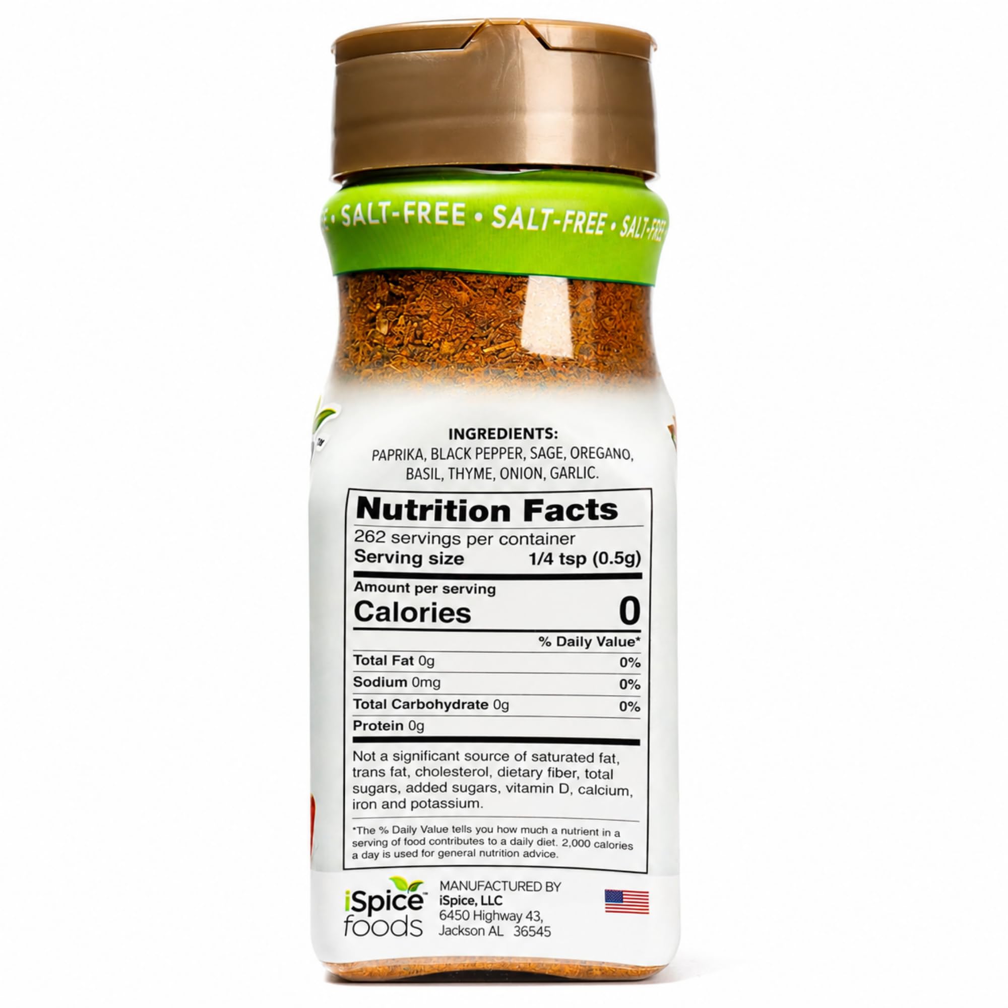 iSpice - Salt-Free | Sugar free | 100% Pure Wellness Vegetable Fat Free Super Spice Blend | All Natural | Ready to use as is | No preparation is