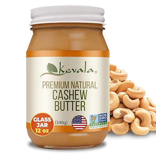 Kevala Cashew Butter - Spreadable Cream for Sandwiches Made with no Additives, Premium Natural Spread for Toast and Pancakes, Nutritious Addition