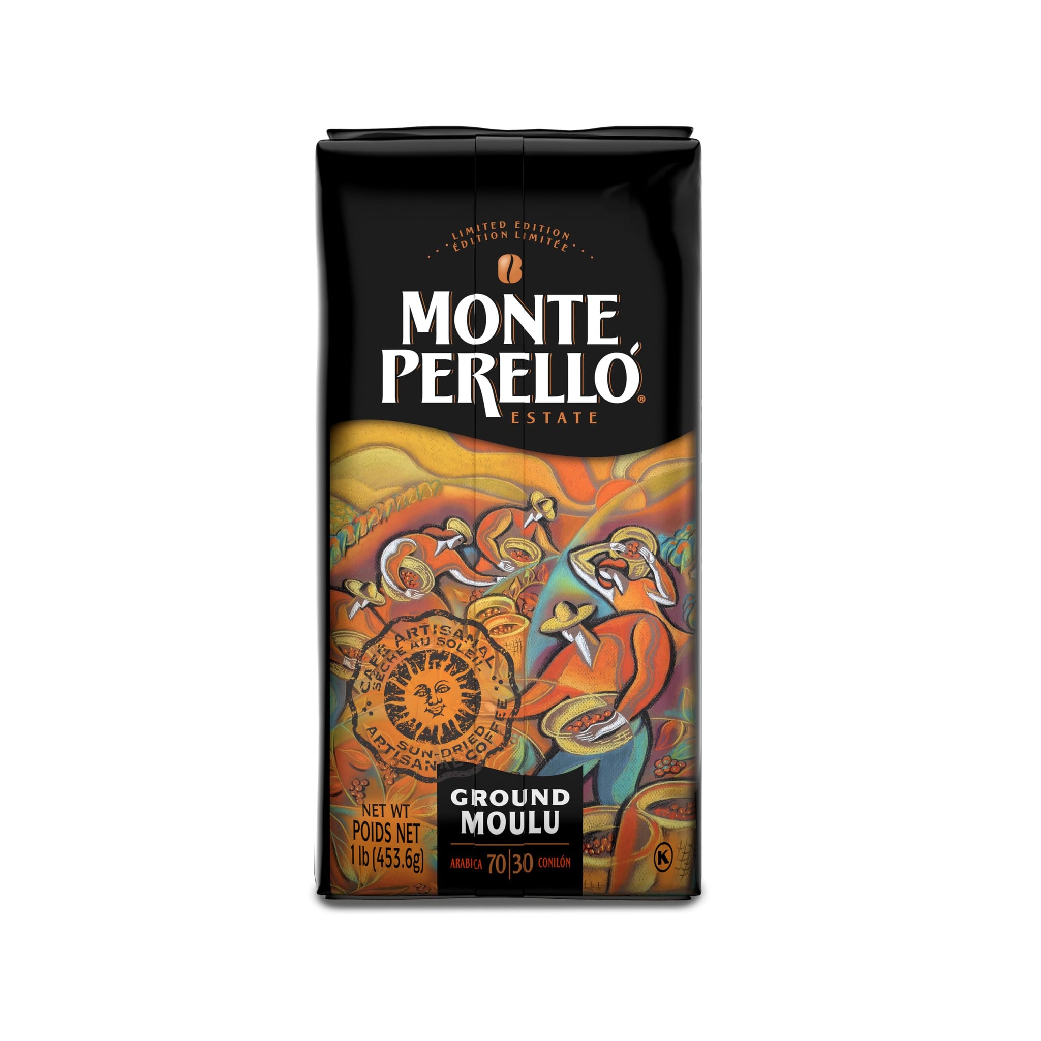 Monte Perelló, 16 oz Bag, Ground Coffee, Medium Roast - Product from the Dominican Republic (Pack of 1)