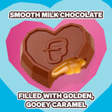 MrBeast Feastables Caramel Valentine Heart Cups, Limited Edition, 20 Count, Milk Chocolate with Creamy Caramel Filling, Fairtrade Cocoa