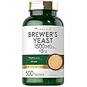 Carlyle Brewers Yeast Tablets with Vitamin B12 | 1500mg | 500 Count | Non-GMO & Vegetarian Supplement