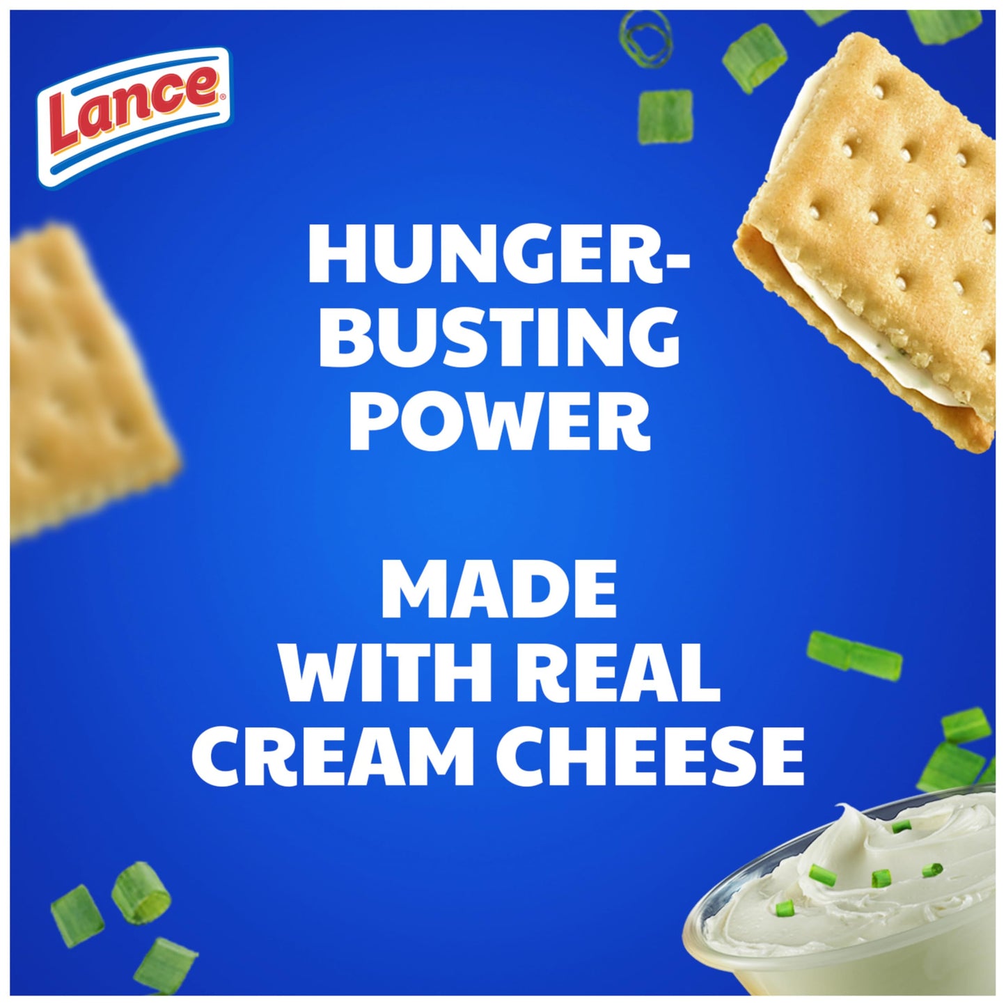 Lance Captain's Wafers Crackers Cream Cheese & Chives -Six Boxes of 8 Individual Packs