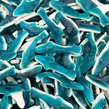 Blue Sharks Gummy Candy | 1 Pound Bag | Gummy Fish in Blue Raspberry and Vanilla Flavors | Chewy Shark Candy for Parties, Goody Bags, and Themed