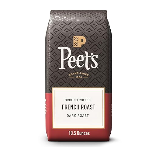 Peet's Coffee, Dark Roast Ground Coffee, 100% Arabica Coffee - French Roast 10.5 Ounce Bag