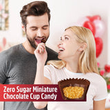 Zero Sugar Miniatures Dark Chocolate, 2 Pound Zero Sugar Peanut Butter Cups Delights, Indulgent Dark Chocolate Peanut Butter Cups For Enjoyment