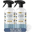 Therapy Granite Countertop Cleaner & Polish (2 Pack - With Microfiber) - pH Neutral, Marble Cleaner, Soapstone, Quartz, Stone, Quartzite, Slate