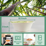 Homestockplus Large Disposable Bowls 48 Oz Heavy Duty Compostable Paper Bowls [100 Pack], Extra Large Catering Bowls for Restaurants, Salad, Buffet