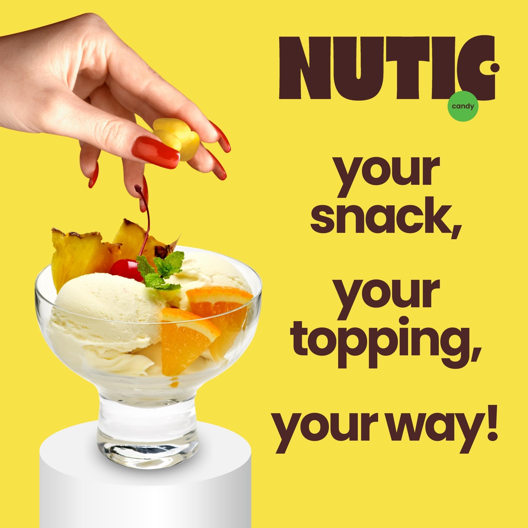 Nutic Lemoncello Chocolate Covered Almonds - 1 Lb. Roasted Almond in White Chocolate & Lemon Creme Candy. Citrus Bliss Flavors for Perfect Snacks