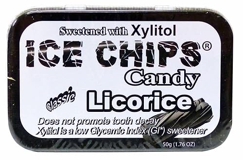 ICE CHIPS Candy Hand Crafted Tin Ginger, 1.76 Ounce