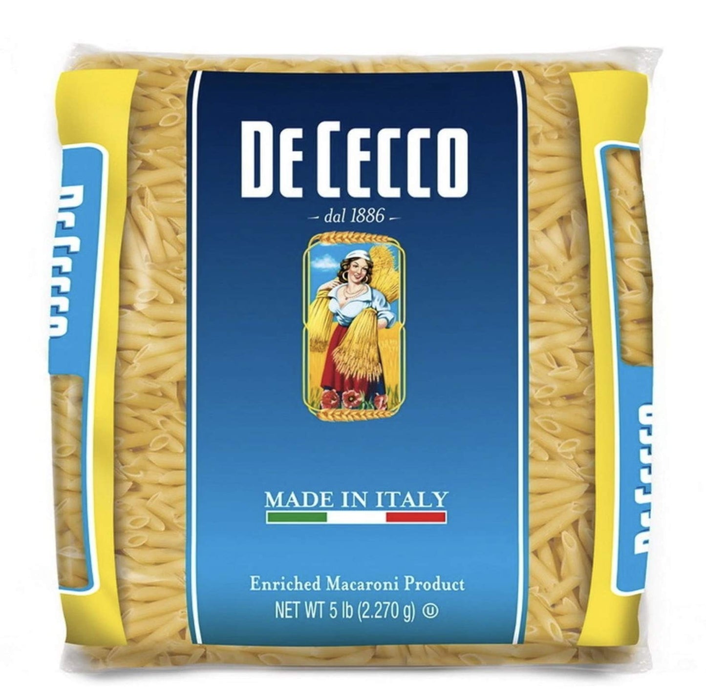 De Cecco Semolina Pasta, Penne Rigate, 5 Pound