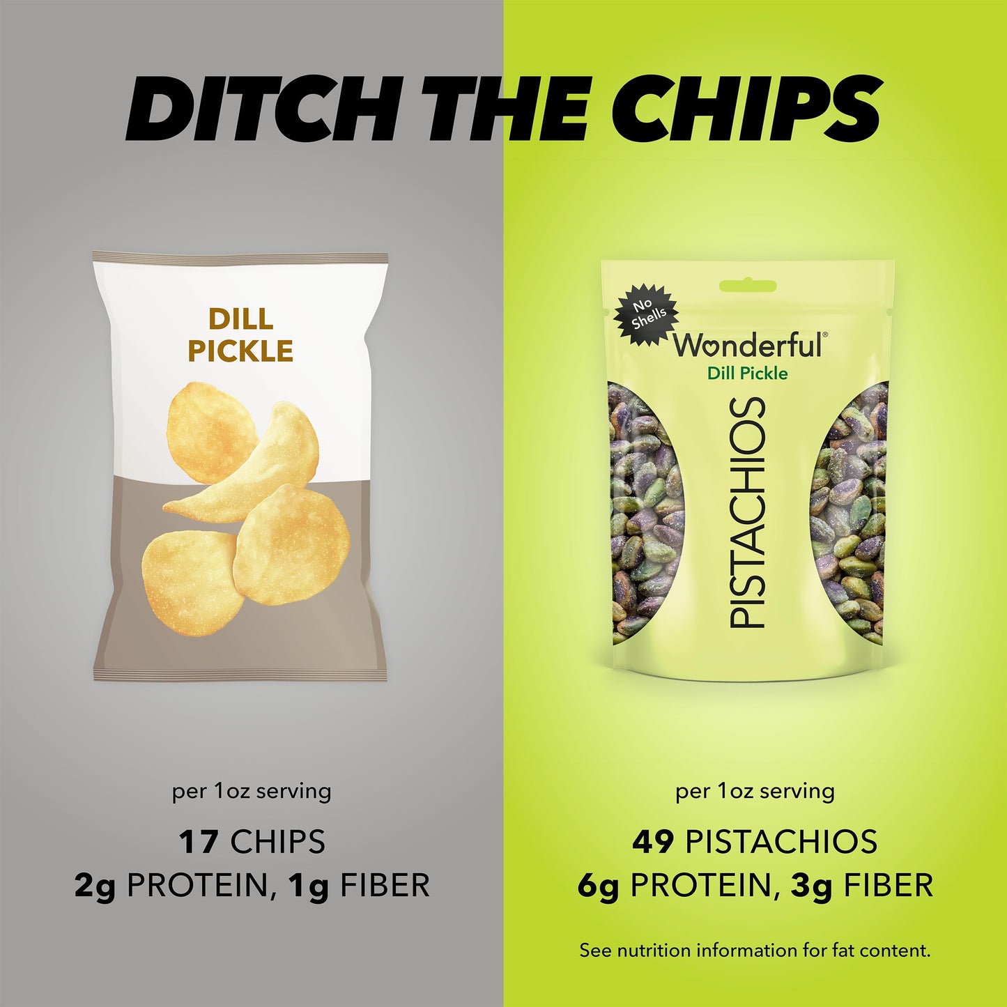 Wonderful Pistachios No Shells Dill Pickle Nuts, 11 Ounce Resealable Bag, Protein Snacks, Gluten Free, Healthy Snacks