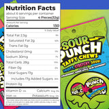 Sour Punch Taffy Candy Chews - 7 oz Bag (Pack of 1) - (Strawberry, Blue Raspberry, Green Apple) - Individually Wrapped Chewy Candy - Fun Sour Chewy