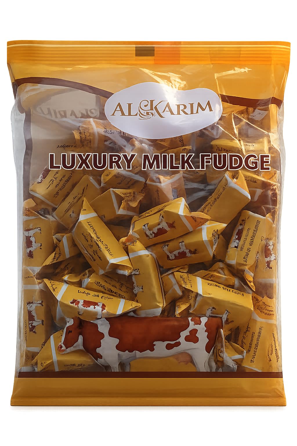 AL-KARIM Luxury Milk Fudge Candy, Individually Wrapped, 800 g (28.2 oz)