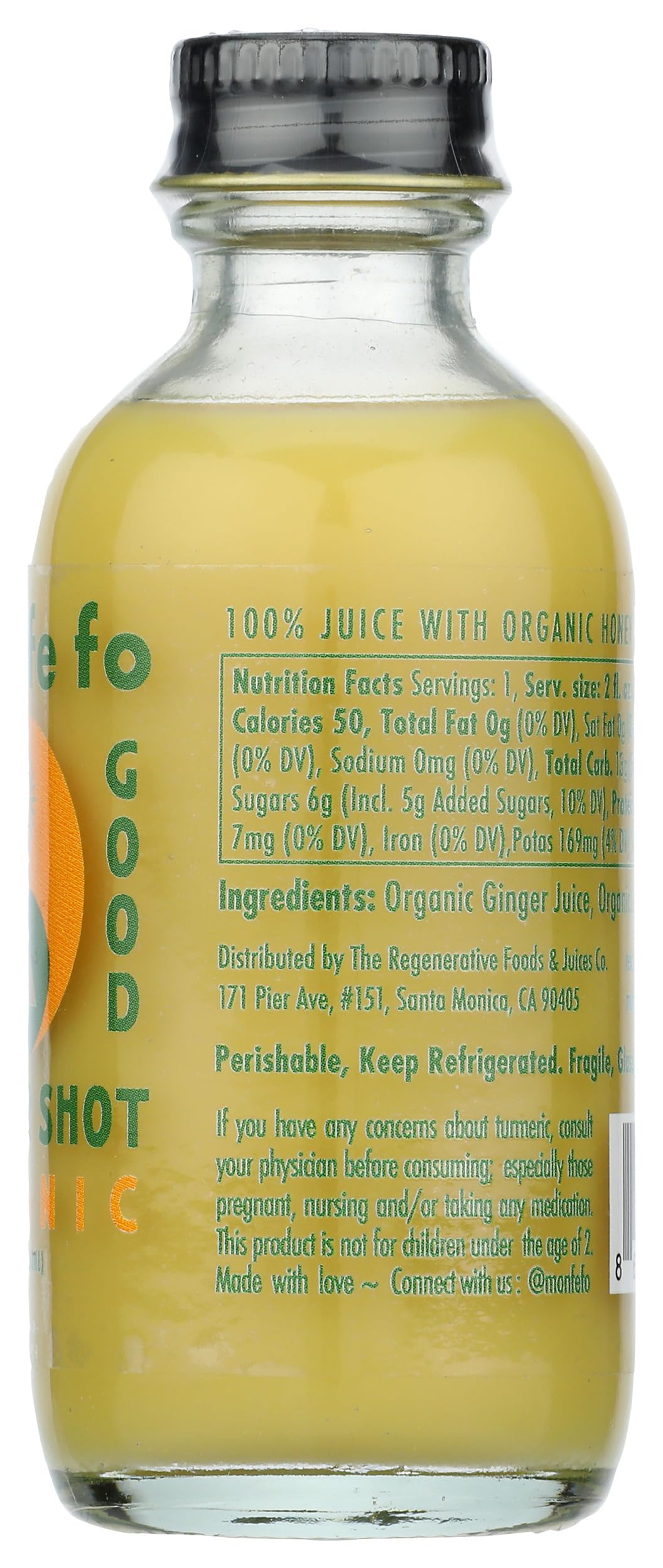 Monfefo, Juice Shot Ginger Organic, 2 Fl Oz