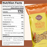 Wellsley Farms Unsalted Roasted In-Shell Peanuts, USA Grown Whole with Shell, Non-GMO, Low Sodium, Cholesterol-Free, Shell-Cracking Snack for Game