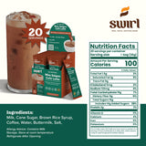 Swirl - Miss Saigon Cafe Latte - Vietnamese Inspired Espresso, Milk Blend, Single Serve, Smooth, Sweet, Balanced, No Fridge - 38g per pack 20 packets